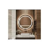 Rose Tasarım 50 cm Çap Led'li Kumlamali Lavabo & Banyo Aynasi