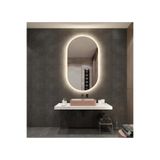 Rose Tasarım 80*60 Oval Dokunmatik Gün IşığıLedli Ayna Banyo Aynası Ledli Ayna Banyo Aynası