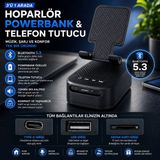 Rose Teknoloji 3 Ü 1 Arada Bluetooth Hoparlör Powerbank ve Telefon Tutucu Özellikli Tf Kart ve USB Bellek Destekli Telefon Tutuculu Bluetooth Hoparlör - Siyah