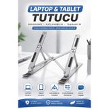 ROSE TEKNOLOJİ AYARLANABİLİR VE KATLANABİLİR LAPTOP TABLET STANDI KADEMELİ YÜKSEKLİK AYARI KAYMAZ TAŞINABİLİR STAND