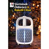ROSE TEKNOLOJİ ŞARJ EDİLEBİLİR UV IŞIKLI ELEKTRİKLİ SİVRİSİNEK ÖLDÜRÜCÜ RAKET MASAÜSTÜ SİNEK TUZAĞI