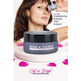 ROSE & THORNE Yaşlanma Karşıtı Yüz Kremi - Gül Suyu, Kuşburnu Yağı, Hyaluronik Asit Ile Sıkılaştırıcı Bakım