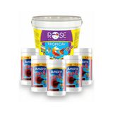Rose Tropikal Mix Granül 3 Kg Kova Akvaryum Canlı Doğuran Yemi, 5x125ml Beta Yemi Amore