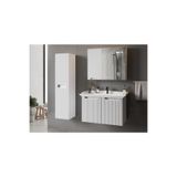 ROSEART BANYO ROSELİNE 80CM BANYO DOLABI SETİ ALT DOLAP + SERAMİK LAVABO + ÜST MODÜL + BOY DOLAP