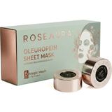 Roseaura Oleuropein Yüz Maskesi 6 Kullanımlık - Niacinamide, Zeytin Yaprağı Ekstresi, Yeşil Çay ve Hyaluronik Asit İçeren Nemlendirici Kağıt Yüz Maskesi