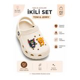 RoseCo00 Tom ve Jerry 2'li Set Jibbits Terlik Süsü Charm Terlik Aksesuarı