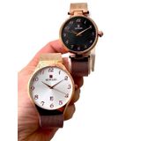 RoseGold Hasır Kordon Klasik Rakamlı Model Sevgili Çift Kol Saatleri
