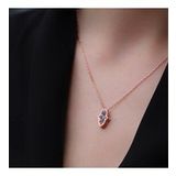 Rosegold Kaplama Çift Taraflı Fatma Ana Eli içi Zirkon Taşlı 925 Ayar Gümüş Kolye
