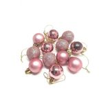 Rosegold Renk 3 Cm 12 Li Boru Top Yılbaşı Süsü