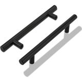 Rosemary Mobilya Mutfak Çekmece Dolap Kapak Kulpu Kulbu 160 Mm Mat Siyah Metal Kulp (10 Adet)