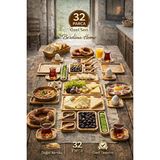 Rosemor 32 Parça Bambu Serisi Kahvaltı Seti 6 Kişilik Bambu Kahvaltı Takımı Sunum Servis Set Bambu Set - 1