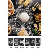 Rosemor Silikon Hamur Açma Matı Ölçülü Isıya Dayanıklı Hamur Yoğurma Matı Renkli Mutfak Pasta Fırın Altlığı