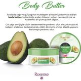 Rosense Body Butter Avokado & Gül 150 ml - gül yağı avakodo nemlendirici