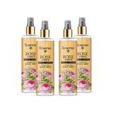 Rosense Vücut Spreyi Amber & Gül 4lü Set Kadınlar İçin Ferahlatıcı Koku Hacim