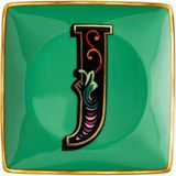 Rosenthal Alphabet J Harfli Porselen Dekoratif Tabak 12 cm - Yeşil - Standart