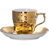 Rosenthal Midas Porselen Kahve Çay Fincan ve Tabağı - Altın - Standart