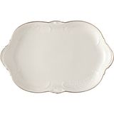 Rosenthal Sanssouci Elfenbein Gold Porselen Oval Servis Tabağı 38 cm - Altın - Standart