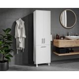 Rosepal Mobilya Sezar Kirli Sepetli Banyo Dolabı Beyaz