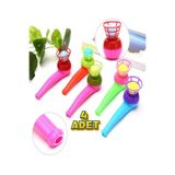 RoseRoi 4'lü Set Oyuncak Saksafon Popit Pipet Top Üfleme Nefes Kontrolü Oyunu