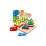 RoseRoi Geometrik Şekiller Bul Tak Eğitici Oyuncak - Çok Pimli Eğitici Oyuncak