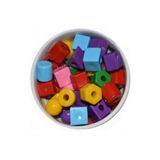 RoseRoi Geometrik Şekiller Okul Öncesi Eğitim Ince Motor Gelişim Karışık Plastik Boncuk 1 Kg