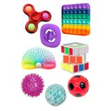 RoseRoi Stres Giderici Set Popit Snapperz Pop It Stres Çarkı Işıklı Top Zeka Küpü Stres Yayı Stres Topu