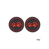 RoseTR Silikon Oto Bardak Altlığı - Pati Bardaklık Kırmızı Pati universal Pet 70mm 2’li Set