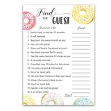 Roseum Collections DONUT Baby Shower Oyunu — KONUZ Baby Shower Oyunu — 25'li Paket — Donut Temalı Bebek Partisi, Icebreaker Bebek Partisi Oyunu, Donut Guess Partiye Kim Geldi, Pembe Mavi Bebek Serpme Oyunları G850-FTG