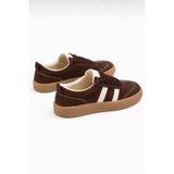 RoseVeno Kadın Kahverengi Süet Retro Sneaker Günlük Rahat Spor Ayakkabı Yeni Sezon