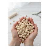 Rosfloa 8 Mm Ham Ahşap Boncuk Hobi Ve El İşi Malzemesi (100 G - Ortalama 450 Adet)