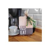 Rosfloa Dekoratif Kesme Tahtası Görünümlü Iskandinav Mutfak Tezgah Süsü (25 * 15 CM) & (SUNUM AYAĞI DAHİL) Karışık rosfloaNM83