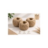 Rosfloa Natural Jüt Hasır Doğal İp 3 Adet X 100 Gr 100 Metre Dekoratif Hobi, Süsleme Ve Paketleme İpi