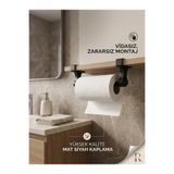 rosfloa rf Vidasız Ferforje Metal Havluluk – Çok Amaçlı Mutfak & Banyo için Kağıt Havlu Askısı (30 CM)