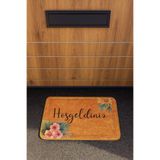 rosfloa rf Yıkanabilir Süngerli Jüt Hasır Desenli Dijital Baskı Kapı Önü Paspası (40*60 Cm)