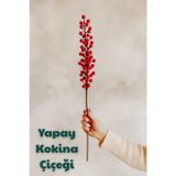 Rosfloa Yapay Kokina Çiçeği – Yoğun Dallı, İri Taneli Yılbaşı Çiçeği 60 Cm - 1 Adet