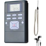Rosh Ganbao No.2 Mini Radyo ,stereo Fm Radyo Alıcısı Taşınabilir LCD Ekran Dijital Çift Parça Radyo 3.5mm Jack , Radyo - Gri