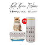 Rosie 6 Rulo Kedi Kumu Torbası, 85X50cm Boyutunda, 7' Li 6 Rulo