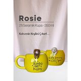 Rosie Ayı ve Tavşan Figürlü Seramik Kupa 350 ml - 0 - Siyah