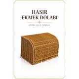 Rosie Ekmek Dolabı Kapaklı, Hasır Detaylı 35 cm