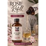 Rosie Japon Kiraz Çiçeği Çubuklu Oda Kokusu Yedek Şişe 250 ml – Sakura Reed Diffuser Refill - yok - Şeffaf