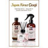 Rosie Japon Kiraz Çiçeği Yedek, Sprey ve Çubuklu Koku Seti, Sakura Ferahlığı - yok - Şeffaf
