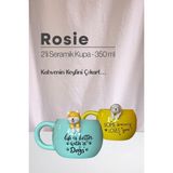 Rosie Köpek ve Tavşan Figürlü Seramik Kupa 350 ml - 1 Adet