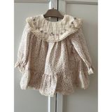 Rosie Vintage Görünümlü Çocuk Elbise - 12 Ay - Ekru