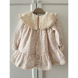 Rosie Vintage Görünümlü Çocuk Elbise - 18 Ay - Ekru