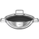Rösle Moments Cam Kapaklı Wok Tavası 28 cm 13313 - Gümüş