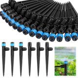 Rossesay 80 Adet Ayarlanabilir 360 Derece Su Akışlı Sulama Damlatıcıları 1/4 "Damla Borusu Bahçe Damlatıcıları Püskürtücüler 5.5" Ok Kazığı Ev Bahçe Sulama Sistemi için
