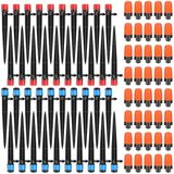 Rossesay 80 Adet Damla Sulama Armatürü Kiti 20 Sulama Yayıcı, 20 Damlatıcı Püskürtücü ve 40 Buğu Püskürtme Nozulu 1/4 "Boru Evi Bahçe Avlu Çim Bitki Sulama Sistemi Aksesuarları İçerir