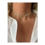 Rossetto Atelier Altın Kaplama Vintage Tasma Choker Kolye