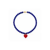 Rossetto Atelier Murano Kalp Cam Boncuk Jells Kolye