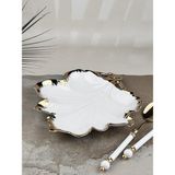 Rossev Albero Kare Servis Tabak 31X33CM - 100 ml - Gold